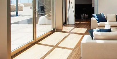 Sun causes faded floor